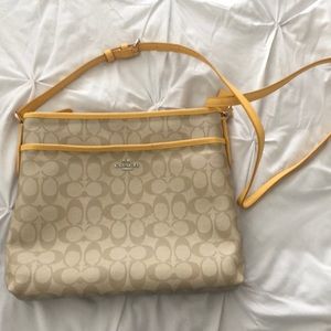 Yellow/Tan Coach Shoulder Bag